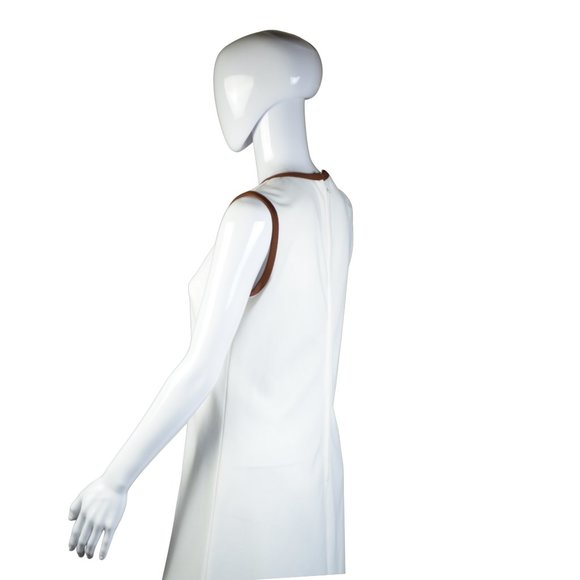 Kay Windsor 1960s Brown and White Maxi Dress with Chevron Pattern - Size 18 - Picture 11 of 11